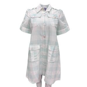 NEW THIERRY COLSON women's boa mini dress in mint